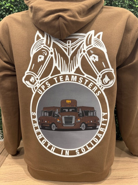 UPS Brown Teamster Truck Hoodie Hooded Sweatshirt